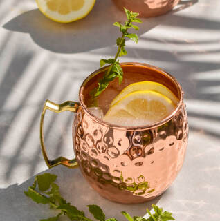 Mexican Mule - Moscow mule made with tequila azul imperial