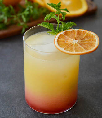 Tequila Sunrise made with Azul Imperial